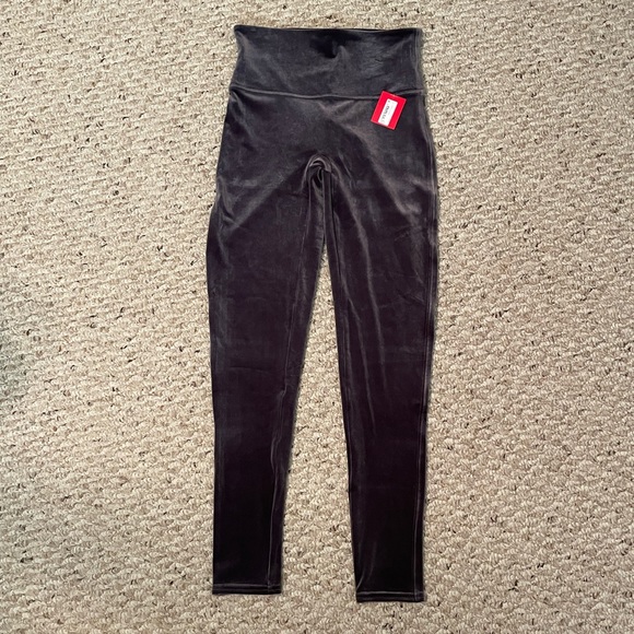 SPANX Pants - SOLD Spanx velvet leggings silver chrome gray